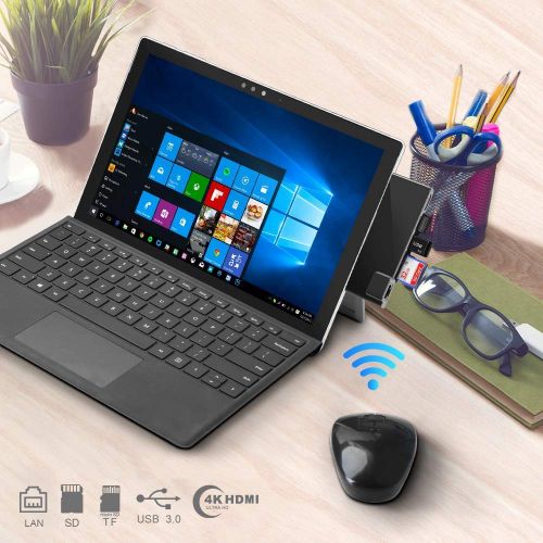  [아마존 핫딜]  [아마존핫딜]Rocketek Microsoft Surface Pro 5/6 Hub Multiport Adapter, 6-in-1-Dockingstation 4K HDMI, Gigabit Ethernet, SD/Micro SD Kartensteckplatzen und 2 USB 3.0 Anschluessen fuer Surface Comb