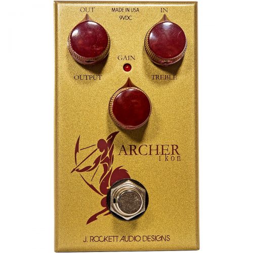  Rockett Pedals},description:The Archer Ikon from J. Rockett Audio Designs is sort of a two-in-one guitar pedal. It can be used as just a clean boost by turning the gain all the way