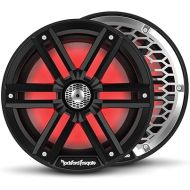 Rockford Fosgate M2-8B Color Optix 8” 2-Way Coaxial Multicolor LED Lighted Marine Speakers -Black/Stainless (Pair)