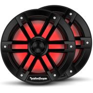 Rockford Fosgate M1-8B Color Optix 8” 2-Way Coaxial Multicolor LED Lighted Marine Speakers - Black (Pair)