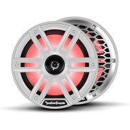 Rockford Fosgate M2-8H Color Optix 8” 2-Way Coaxial Multicolor LED Lighted Marine Speakers with Horn Tweeters - White/Stainless (Pair)