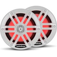 Rockford Fosgate M1-6 Color Optix 6” 2-Way Coaxial Multicolor LED Lighted Marine Speakers - White (Pair)