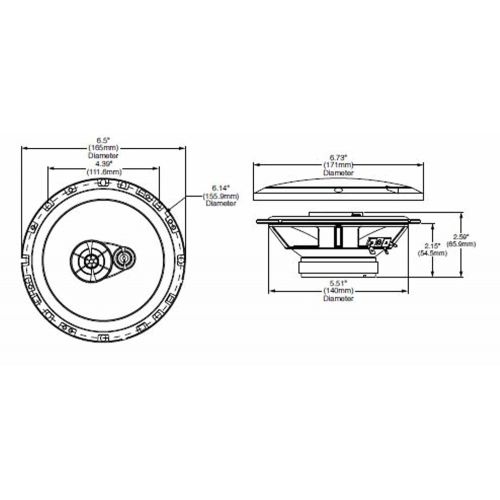  Rockford Fosgate R165X3 Prime 6.5 Full-Range 3-Way Coaxial Speaker (Pair)