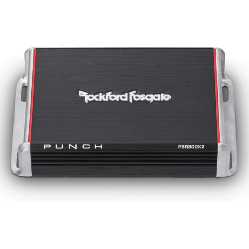  [아마존베스트]Rockford Fosgate PBR300X2 Punch 300 Watt 2 Channel Boosted Rail Amplifier