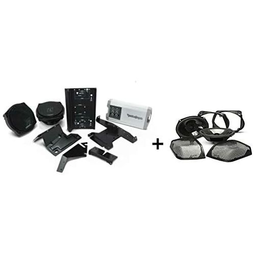  Sound of Tri-State Rockford Fosgate HD9813RG-TKIT Harley-Davidson Road Glide Front Audio Kit (1998-2013) with Rockford Fosgate TMS69BL9813 Power Harley-Davidson Rear Audio Kit (1998-2013) and a SOTS