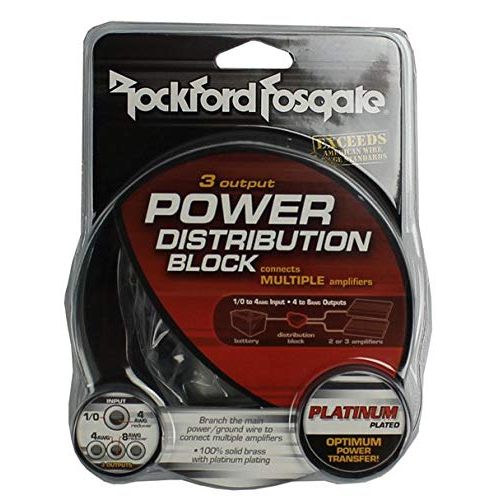  Rockford Fosgate 2) ROCKFORD FOSGATE RFD4 014-Gauge Ga Car Audio Distribution Blocks 1-In 3-Out