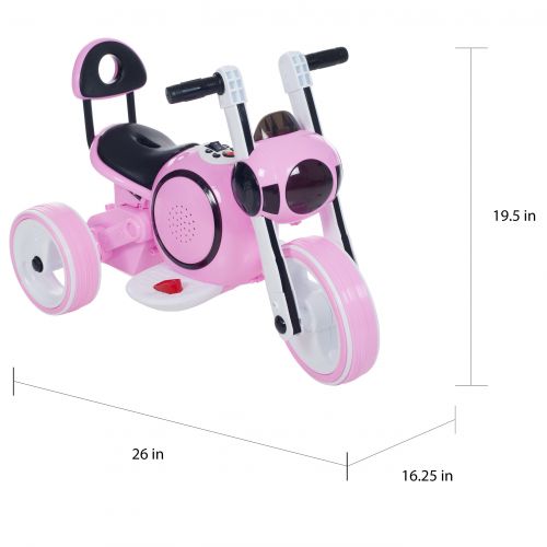  Rockin Rollers Pink 3-wheel Battery Powered Ride-on Mini Motorcycle with LED Lightsby Rockin ft Rollers