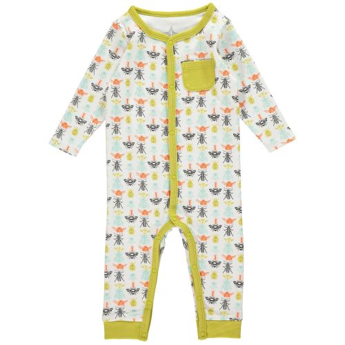  Rockin Baby Baby Boy White Bug Print Romper by Rockin Baby