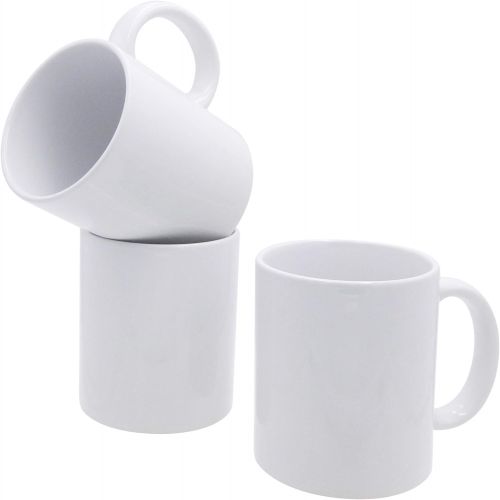  [아마존베스트]Rockin White Plain Coffee Mugs Pure White All-purpose Ceramic 11 oz. Set of 36 NOT FOR SUBLIMATION