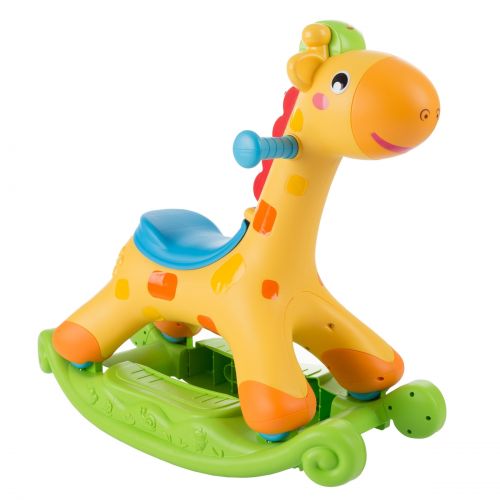  Rocking Horse Ride-on Toy for Children-Can be a Rocker or Roll & Push and Ride-Helps Develop Strength, Balance-by Happy Trails by Happy Trails
