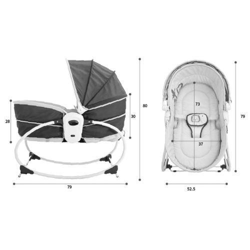  Rocking Ride-Ons Baby Cradle Bed Automatic Comfort Rocking Chair Bed Foldable Outdoor Travel Bed Electric Childrens Bed Can Sit Reclining Basket Bed Vibrate Crib Bed Give Baby The