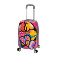 Rockland Luggage 20 Inch Polycarbonate Carry On Luggage, Love, One Size