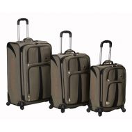 Rockland Luggage Eclipse Spinner Polo Equipment 3 Piece Luggage Set, Khaki, One Size