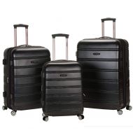 Rockland Melbourne 3 Pc Abs Luggage Set, Black
