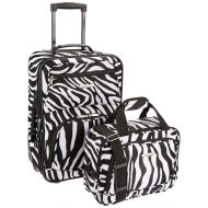 Rockland Luggage 2 Piece Printed Luggage Set, Zebra, Medium