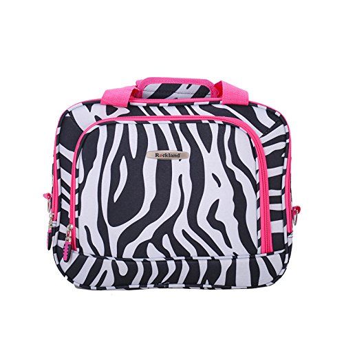  Rockland Luggage 2 Piece Printed Luggage Set, Zebra, Medium