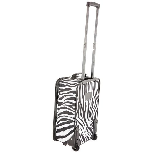  Rockland Luggage 2 Piece Printed Luggage Set, Zebra, Medium