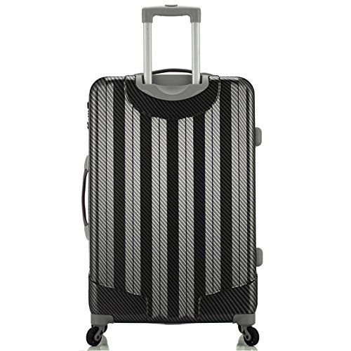  Rockland Barcelona 3 Polycarbonate/abs Set with 6 Pc. Travel Set & Luggage Cover, Silver