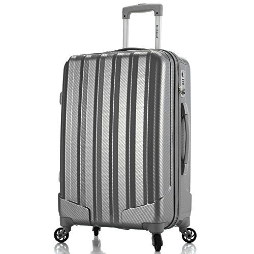  Rockland Barcelona 3 Polycarbonate/abs Set with 6 Pc. Travel Set & Luggage Cover, Silver