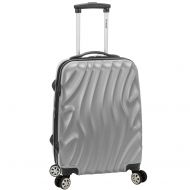 Rockland Melbourne 20 Inch Expandable Abs Carry On Luggage, Silverwave, One Size