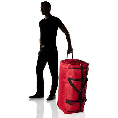  Rockland Luggage 40 Inch Rolling Duffle Bag, Red, X-Large