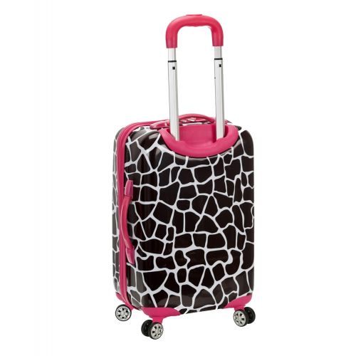  Rockland 20 Inch Carry On Skin, Pink Giraffe