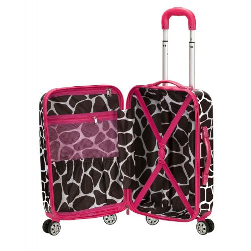  Rockland 20 Inch Carry On Skin, Pink Giraffe