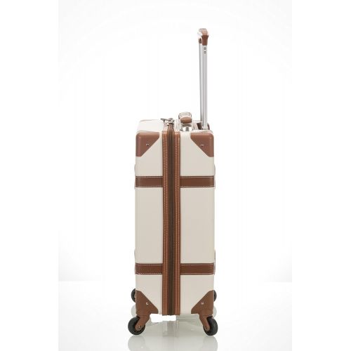  Rockland Stage Coach 20 Inch Rolling Trunk, White, One Size