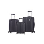 Rockland Hardside Spinner 3-Piece Luggage Set, Black