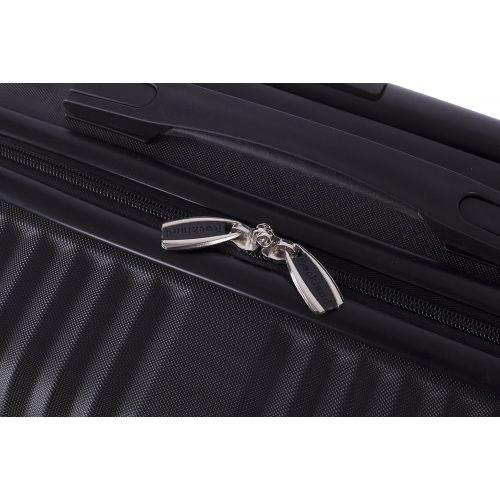  Rockland Hardside Spinner 3-Piece Luggage Set, Black