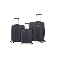 Rockland Hardside Spinner 3-Piece Luggage Set, Silver