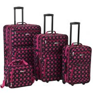 Rockland Luggage 4 Piece Luggage Set, Peace, One Size