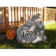 RocksArt Regular Size 20 x 20 x 10 Artificial Address Stone with house number only