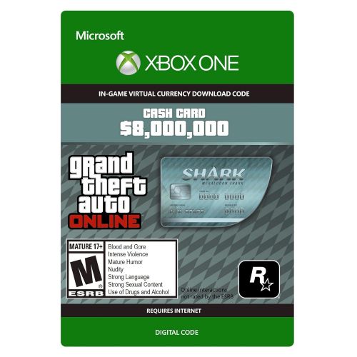  [아마존베스트]Rockstar Grand Theft Auto V: Megalodon Shark Cash Card - Xbox One [Digital Code]