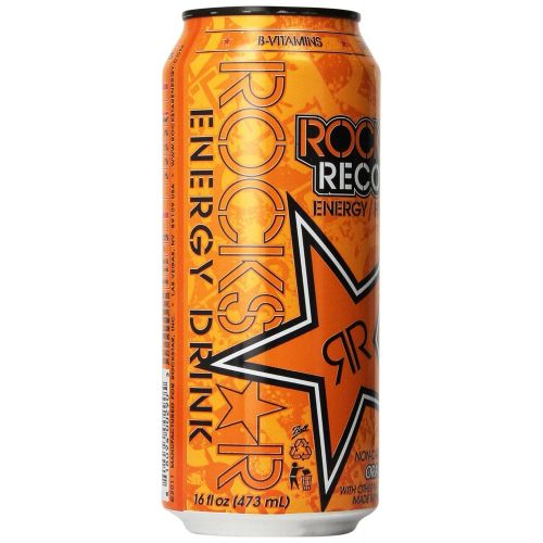  Rockstar Energy Drink, Orange Recovery, 16 Ounce (Pack of 24)