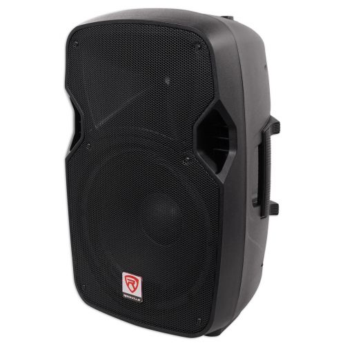  (2) Rockville SPGN124 12 Passive 2400W DJ PA Speakers+Stands+Cables+Carry Bag