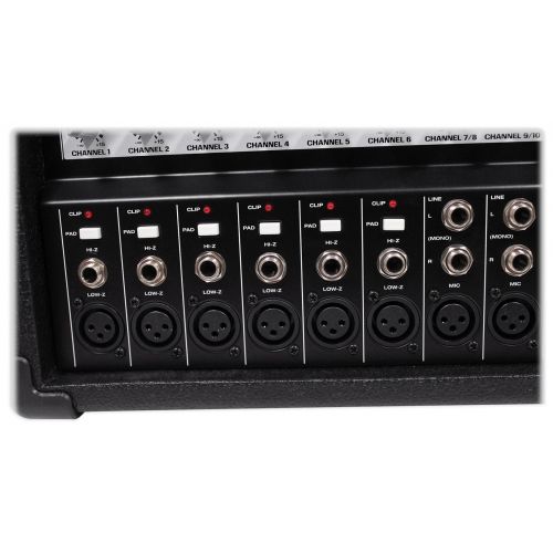  Rockville RPM109 12-Ch 4800w Powered Mixer, 7 Band EQ, FX, USB, 48V+Peavey Cable