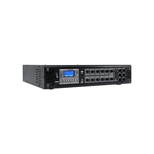  Rockville RCS350-6 350 Watt 6 Zone 70V Commercial/Restaurant Amplifier/Bluetooth