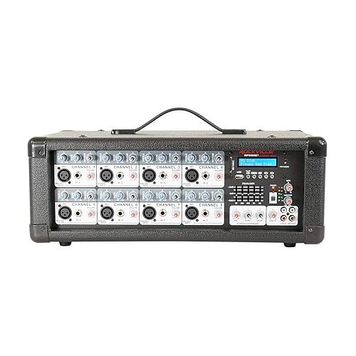  Rockville, 8 RPM80BT 2400w Powered 8 Channel Mixer/Amplifier w/Bluetooth/EQ/Effects