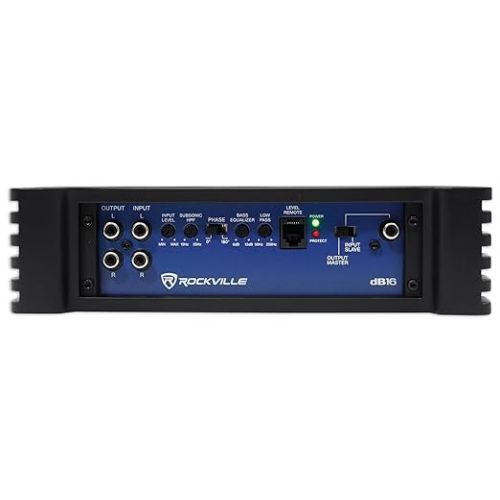  Rockville dB16 8000 Watt Peak/2000w RMS Mono 2 Ohm Amplifier Car Audio Amp, Black 15.1 Pounds