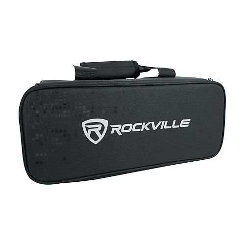  Rockville 4 Pack Mini RF3 Black DJ Par Up Lights+Bag+RF Remotes+Wireless DMX