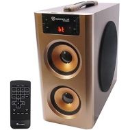 Rockville RHB70 Home Theater Compact Powered Speaker System w Bluetooth/USB/FM, Cherry Wood