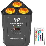 Rockville 54w RGBWA+UV Rechargeable Battery Wireless DMX Par Light (RockWedge LED)