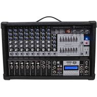 Rockville 12 Channel 4800w Powered Mixer, 7 Band EQ, Effects, USB, 48V (RPM109)