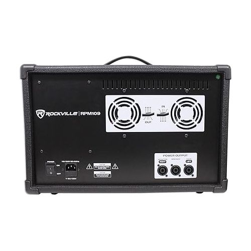  Rockville 12 Channel 4800w Powered Mixer, 7 Band EQ, Effects, USB, 48V (RPM109)