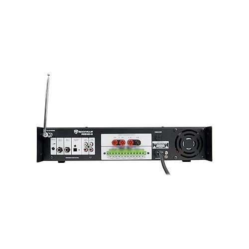  Rockville RCS180-6 180 Watt 6 Zone 70V Commercial/Restaurant Amplifier/Bluetooth