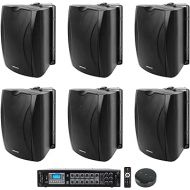 Rockville (1) RCS180-6 180 Watt 6 Zone 70v Commercial/Restaurant Amplifier/Bluetooth Bundle with (6) WET-6B 70V 6.5