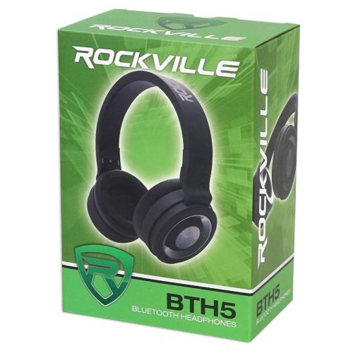  Rockville Wireless Bluetooth Headphones w/Mic, Foldable+Detachable Cable (BTH5 )