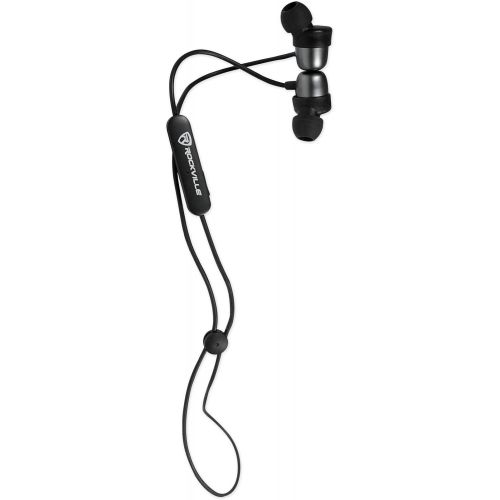  Rockville EBT35 Gunmetal Magnetic Bluetooth Earbuds in-Ear Sport Headphones/IPX5