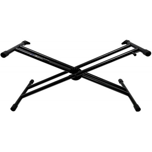  Rockville Double X Braced Keyboard Stand+Push Button Lock For Korg SV-1 73